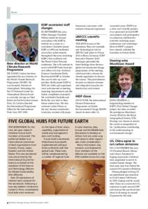 News  New director at World Climate Research Programme DR DAVID Carlson has been