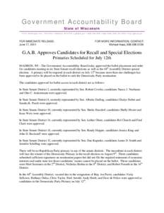 Microsoft Word - NR GAB Recall and Special Election Candidatesdoc