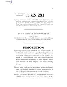 IV  113TH CONGRESS 1ST SESSION  H. RES. 281