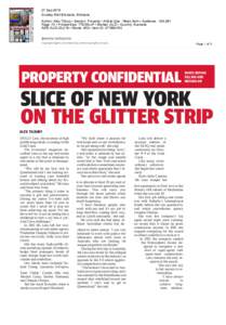 27 Sep 2015 Sunday Mail Brisbane, Brisbane Author: Alex Tilbury • Section: Property • Article type : News Item • Audience : 342,381 Page: 74 • Printed Size: 776.00cm² • Market: QLD • Country: Australia ASR: 