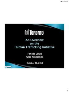 An Overview on the Human Trafficking Initiative Fenicia Lewis