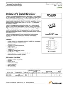 Document Number: MPL115A2 Rev. 9, [removed]Freescale Semiconductor Data Sheet: Technical Data