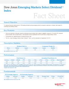 Dow Jones Emerging Markets Select Dividend Index TM  Fact Sheet