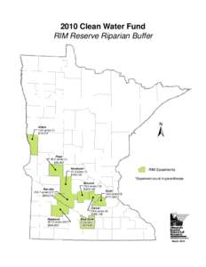 2010 Clean Water Fund RIM Reserve Riparian Buffer Wilkin 10.6 acres (1) $19,572