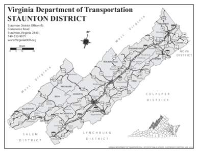 Virginia Department of Transportation STAUNTON DISTRICT Staunton District Office ( ) Commerce Road Staunton, Virginia9075