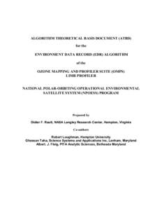ALGORITHM THEORETICAL BASIS DOCUMENT (ATBD)