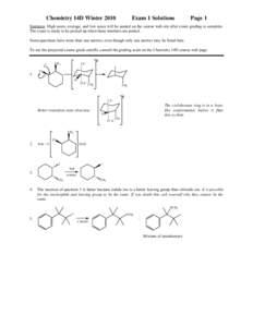 Chemistry 14D WinterExam 1 Solutions Page 1