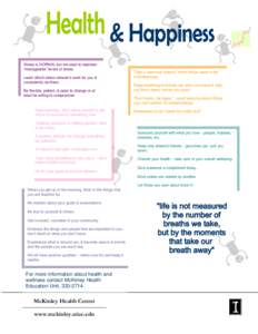 Microsoft Word - Health Happiness.doc