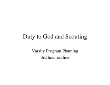 Microsoft PowerPoint - Priesthood Conference on Scouting 3rd hour outline