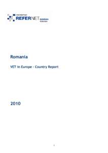Romania VET in Europe – Country Report[removed]