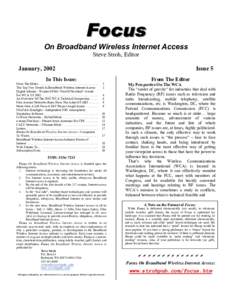 Focus On Broadband Wireless Internet Access
