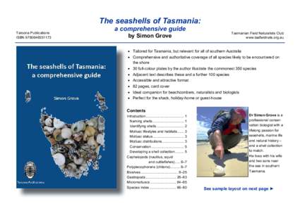 The seashells of Tasmania: Taroona Publications ISBN[removed]a comprehensive guide