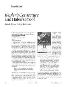 Book Review  Kepler’s Conjecture