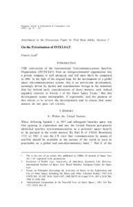 Comparative Law of 5Singapore SJICL Journal of International On&the Privatisation