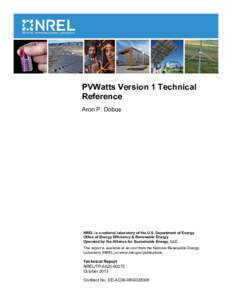 PVWatts Version 1 Technical Reference