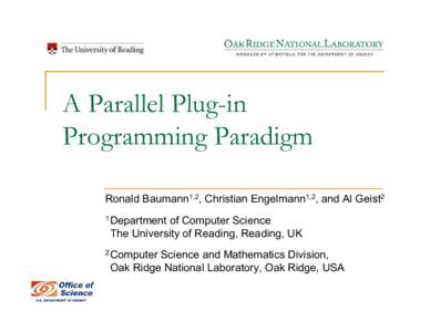 A Parallel Plug-in Programming Paradigm