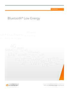 WHITEPAPER  Bluetooth® Low Energy Bluetooth LowCompany.