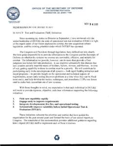 OFFICE OF THE SECRETARY OF DEFENSE[removed]DEFENSE PENTAGON WASHINGTON, DC 20301·1700