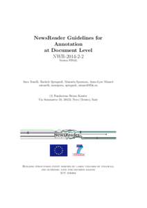 NewsReader Guidelines for Annotation at Document Level NWRVersion FINAL