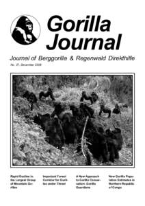 Gorilla Journal Journal of Berggorilla & Regenwald Direkthilfe No. 37, December 2008