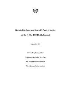 Microsoft Word - Report of the Panel of Inquiry on the 31 May[removed]Flotilla Incident.DOC-2 Sep 2011.DOC