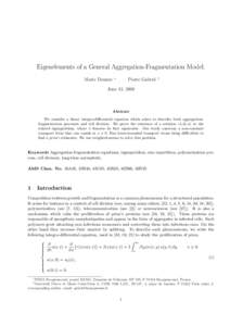 Eigenelements of a General Aggregation-Fragmentation Model. Marie Doumic ∗  Pierre Gabriel