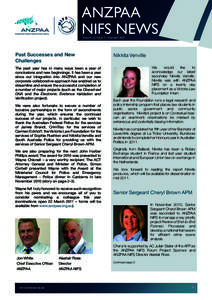 ANZPAA NIFS NEWS Volume 12, Issue 1 – February 2011 Past Successes and New Challenges
