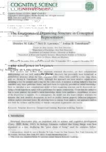 The Emergence of Organizing Structure in Conceptual Representation