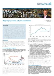 The plunging oil price – why and what it means  8 JANUARY 2015 EDITION 1  Key points