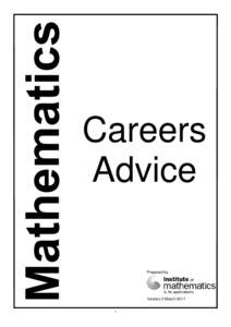 Careers Advice Prepared by Version 2 March