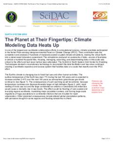 SciDAC Review - EARTH SYSTEM GRID: The Planet at Their Fingertips: Climate Modeling Data Heats Up  Home Contents