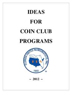 Microsoft Word - Ideas for Coin Club Programs.doc