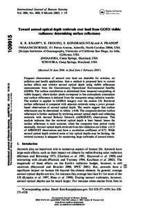 International Journal of Remote Sensing Vol. 000, No. 000, 0 Month 2005, 1–19  Toward aerosol optical depth retrievals over land from GOES visible