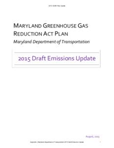 Maryland Greenhouse Gas Reduction Act Plan