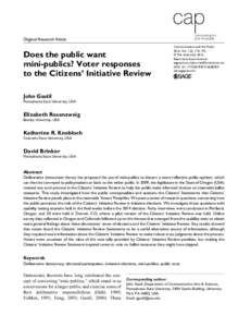research-article2016 CTP0010.1177/2057047316648329Communication and the PublicGastil et al.