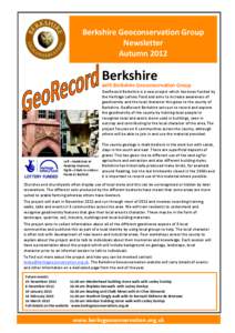 Berkshire Geoconservation Group Newsletter Autumn 2012