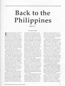 Back to the Philippines Part 1 By John M. Elliott arly in 1944, the U.S. Joint Chiefs of Staff (JCS) directed Allied