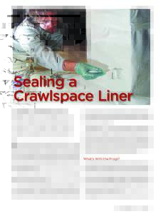 Sealing a Crawlspace Liner A plastic membrane with leaky seams is useless in an area with a high water table