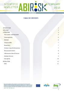 FEBRUARY 2015 TABLE OF CONTENTS  INTRODUCTION