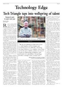 Page 29  January 20, 2005 Tech Triangle taps into wellspring of talent Research park