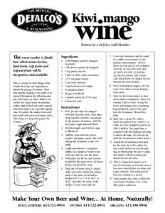 Oenology / Food and drink / Wine / Food science / Sugars in wine / White wine / Yeast in winemaking / Fermentation in winemaking / Acids in wine / Campden tablet / Beer / Ros