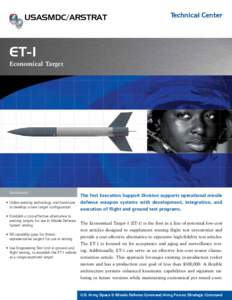 USASMDC/ARSTRAT  Technical Center ET-1 Economical Target