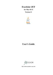 Excelsior JET for Mac OS X Version 11 User’s Guide