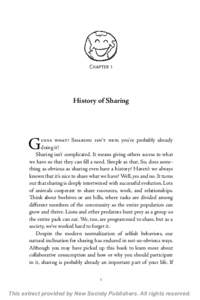 Chapter 1  History of Sharing G