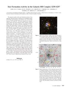 Star Formation Activity in the Galactic HII Complex S255-S257 OJHA, D. K.1, SAMAL, M. R.2, PANDEY, A. K.2, BHATT, B. C.3, GHOSH, S. K.1, SHARMA, S.2 TAMURA, M.4, MOHAN, V.5, ZINCHENKO, I.6 1: Tata Institute of Fundamenta