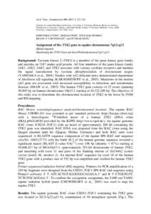 Assignment of the TYK2 gene to equine chromosome 7q12-q13 (Brief report)