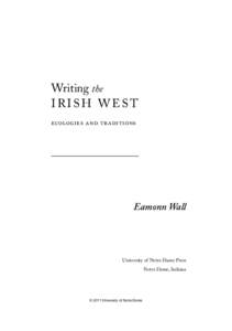 Wall-00FM_Layout:29 PM Page iii  Writing the IRISH WEST   