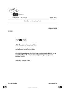 [removed]EUROPEAN PARLIAMENT Committee on International Trade[removed]INI)
