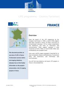 LIFE country factsheet France 2014