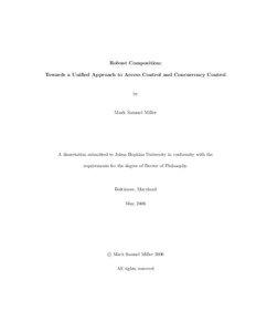 Robust Composition: Towards a Unified Approach to Access Control and Concurrency Control